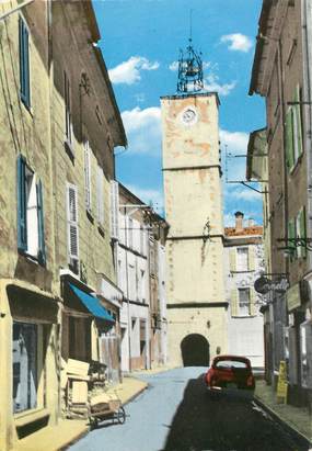 / CPA FRANCE 83 "Besse sur Issole, rue principale et l'horloge"