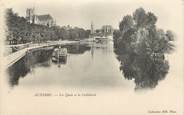 89 Yonne CPA FRANCE 89 "Auxerre, Les Quais et la Cathédrale"