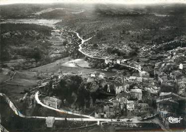 / CPSM FRANCE 83 "Ampus, vue aérienne du village et la vallée"