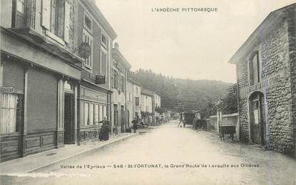.CPA  FRANCE 07 "St Fortunat, La Grande'Route de Lavoutte aux Ollières"
