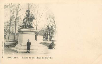 CPA FRANCE 03 "Moulins, Statue de Théodore de Banville"