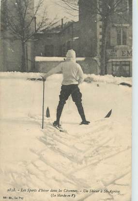 .CPA FRANCE 07 "St Agrève, Un skieur"