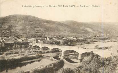 .CPA  FRANCE 07 "St  Laurent  du Pape, Pont sur l'Erieux"