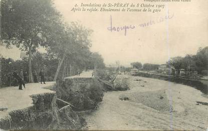 .CPA  FRANCE  07 "St  Péray, Eboulement de l'avenue de la gare"/ INONDATIONS