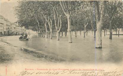 .CPA  FRANCE  07 "Tournon, Promenade du Quai Farconnet"/ INONDATIONS