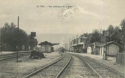 .CPA  FRANCE  07 "Le Teil, Vue intérieure de la gare"