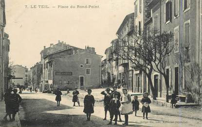 .CPA  FRANCE  07 "Le Teil, Place du rond point"