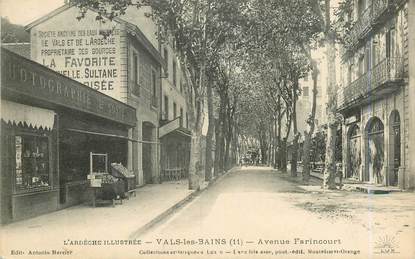 .CPA  FRANCE  07 "Vals les Bains, Avenue Farincourt"