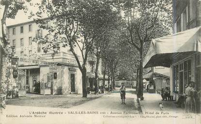 .CPA  FRANCE  07 "Vals les Bains, Avenue Farincourt Hôtel de Paris"