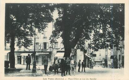 .CPA FRANCE  07 "Les Vans, Place Ollier et rue du marché"