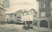 07 Ardeche .CPA FRANCE  07 "Les Vans, Place du marché et rue droite"