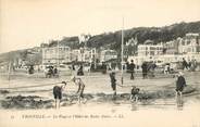 14 Calvado CPA FRANCE 14 "Trouville, La Plage et l'Hotel des Roches Noires"