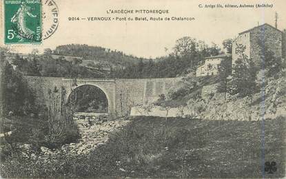 .CPA FRANCE  07 "Vernoux, Pont du Belet route de Chalancon"