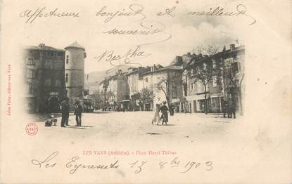 .CPA FRANCE 07 "Les Vans, Place Place Henri Thibon"