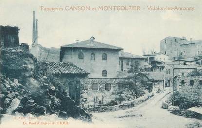 .CPA   FRANCE 07 "  Vidalon les Annnonay, Papeterie Canson et Montgolfier"