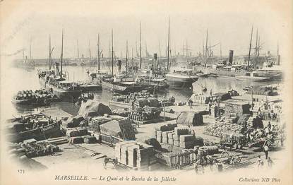 CPA FRANCE 13 "Marseille, le quai et le Bassin de la Joliette"