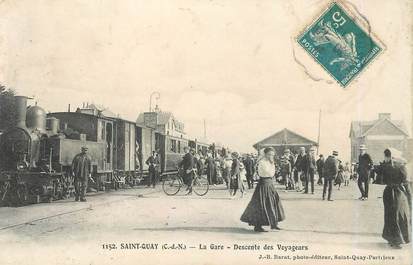 CPA FRANCE 22 "Saint Quay, la gare" / TRAIN