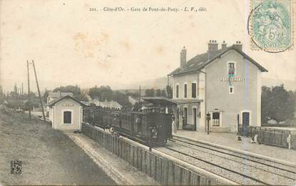 CPA FRANCE 21 "Gare de Pont de Pany" / TRAIN
