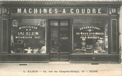 CPA FRANCE 21 "Dijon, commerce de machines à coudre / KLEIN"