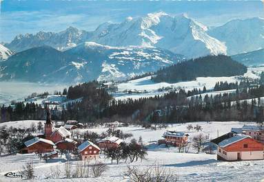 .CPSM   FRANCE 74 "Cordon, Vue générale et le Mont Blanc"