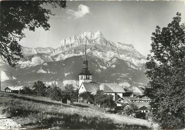 .CPSM   FRANCE 74 "Cordon, L'église et les aiguilles de Warens"