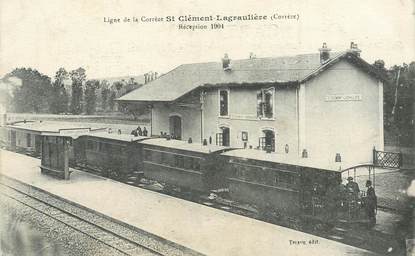 CPA FRANCE 19 "Saint Clément Lagraulière, la gare" / TRAIN