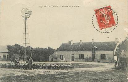 .CPA FRANCE 36 "Brion, Ferme du Chatelet"/EOLIENNE