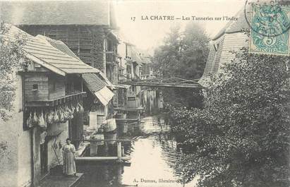 .CPA FRANCE 36 "La Châtre, Les tanneries sur l'Indre"