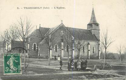 .CPA FRANCE 36 "Tranzault, L'église"
