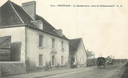 .CPA FRANCE 37 "Monnaie, La Gendarmerie, route de Châteaurenault"