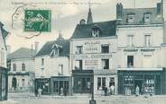 37 Indre Et Loire .CPA FRANCE 37 "Ligueil, Perpective de l'Hôtel de Ville,, Place de la République"