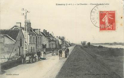 .CPA FRANCE 37 "Limeray, Le chantier chaussée de la Loire"