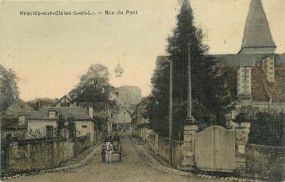.CPA FRANCE 37 "Preuilly sur Claise, Rue du Pont"