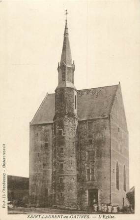 .CPA FRANCE 37 " St  Laurent en Gatiines, l'Eglise"