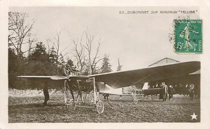 CPA AVIATION "Dubonnet sur monoplan Tellier"