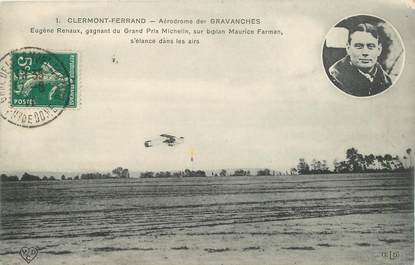 CPA AVIATION / FRANCE 63 "Clermont Ferrand, aérodrome des Gravanches, aviateur E. Renaux "