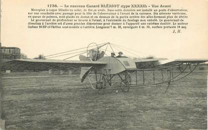 CPA AVIATION "Le nouveau Canard Blériot, monoplan"