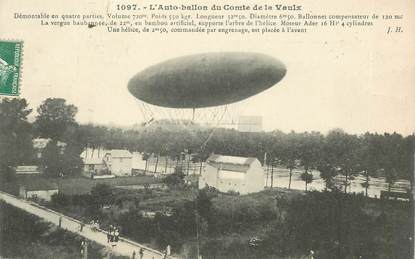CPA AVIATION "L'Auto Ballon du Comte de la Vaulx" / DIRIGEABLE