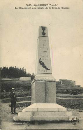 CPA FRANCE 07 "Saint Agrève, monument aux morts"