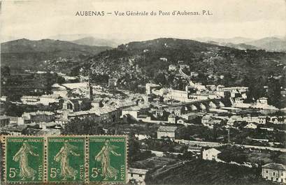 CPA FRANCE 07 "Aubenas, vue générale du Pont d'Aubenas"