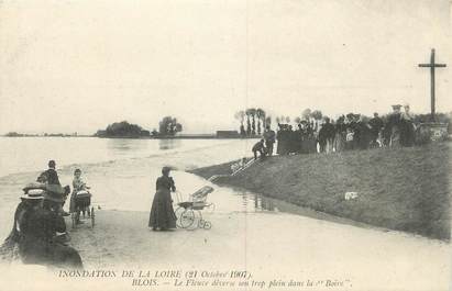 .CPA FRANCE 41 " Blois, Crue de la Loire 21 octobre 1907 "/INONDATIONS