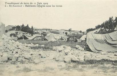 CPA FRANCE 13 "Saint Cannat, Habitant réfugiés sous les tentes, tremblement de terre du 11 juin 1909"