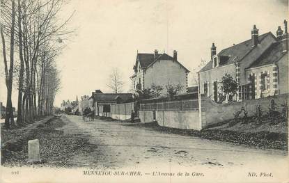 .CPA FRANCE 41 "Mennetou sur Cher, Avenue de la gare"