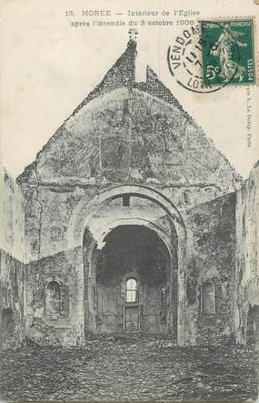 .CPA FRANCE 41 "Morée, Eglise après incendie du 03.10.1906"