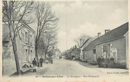 .CPA  FRANCE 41 "Selles sur Cher, Le Bourgeau rue principale"