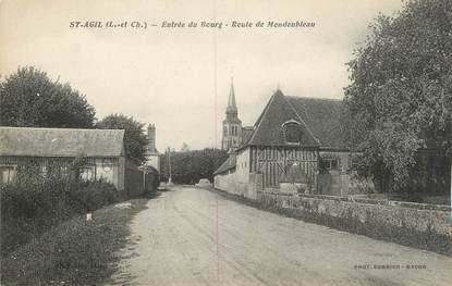 .CPA  FRANCE 41 "Saint  Agil, Route de Mondoubleau"