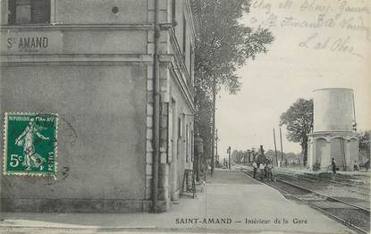 .CPA  FRANCE 41 "Saint  Amand, Intérieur de la Gare"