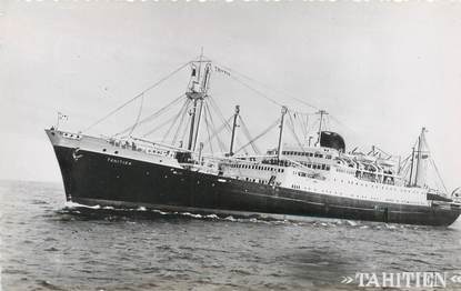   CPSM BATEAU / PAQUEBOT "Le TAHITIEN messageries maritimes"