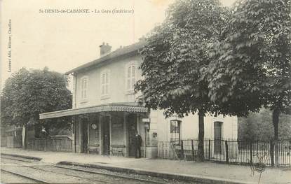 .CPA  FRANCE 42  " St Denis de Cabanne, La gare"