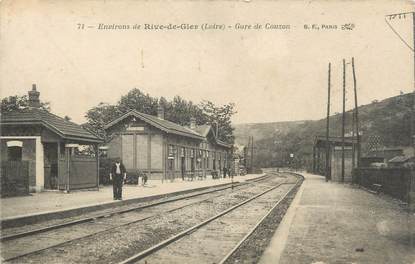 .CPA FRANCE 42 " Gouzon, La gare"